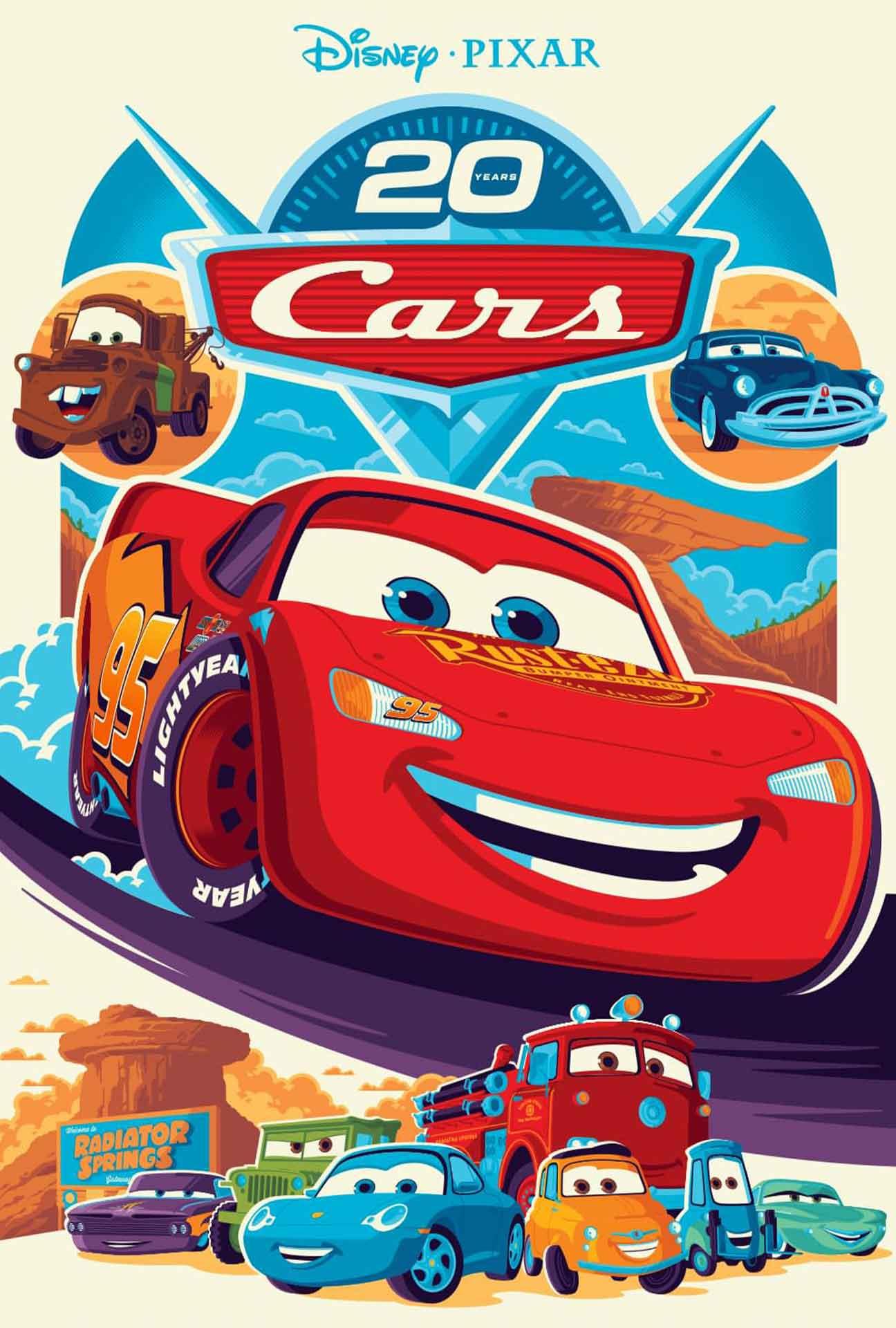 Movie Poster for Cars (20th Anniversary)