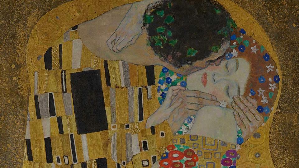 Klimt's the kiss painting